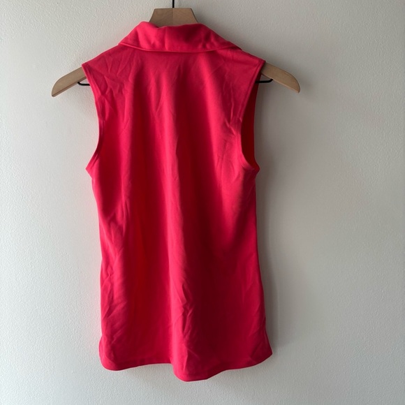 lady hagen core pique sleeveless golf polo watermelon pink‎ XS - Picture 3 of 7